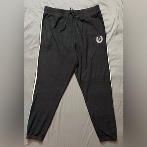PINK Victoria’s Secret Black Sweatpants with White Accent Details XL/XG